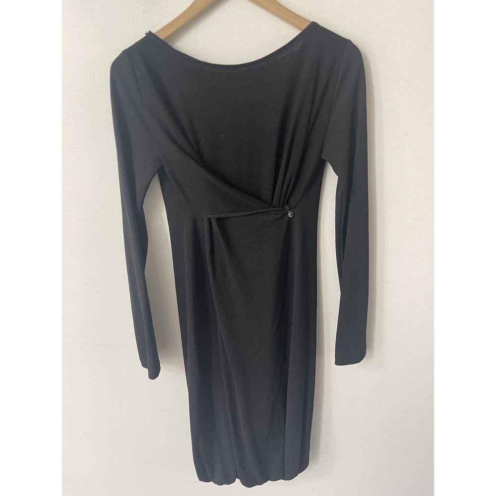 AnnaRita N Womens Dress New Black Long Sleeve Viscose Blend Size 6 Stretch
